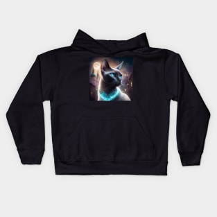 Luminous Burmese Cat Kids Hoodie